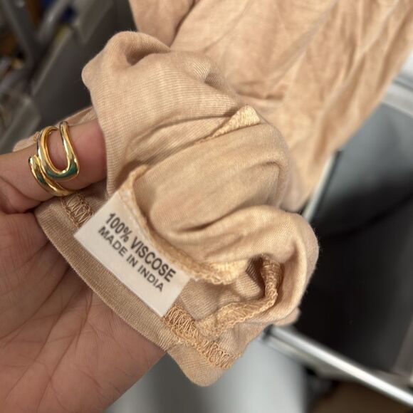 Beige Sleeveless Slip Spaghetti Strap Dress - Tan Adjustable Straps - NWOT - Picture 3 of 3